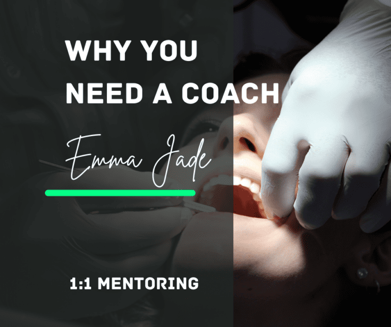 For an image of a coach training a dental coordinator: "Dental coordinator coach providing essential training." For an image of a dental coordinator at her desk: "Skilled dental coordinator managing operations