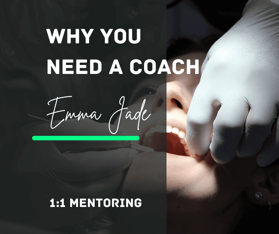 For an image of a coach training a dental coordinator: "Dental coordinator coach providing essential training." For an image of a dental coordinator at her desk: "Skilled dental coordinator managing operations